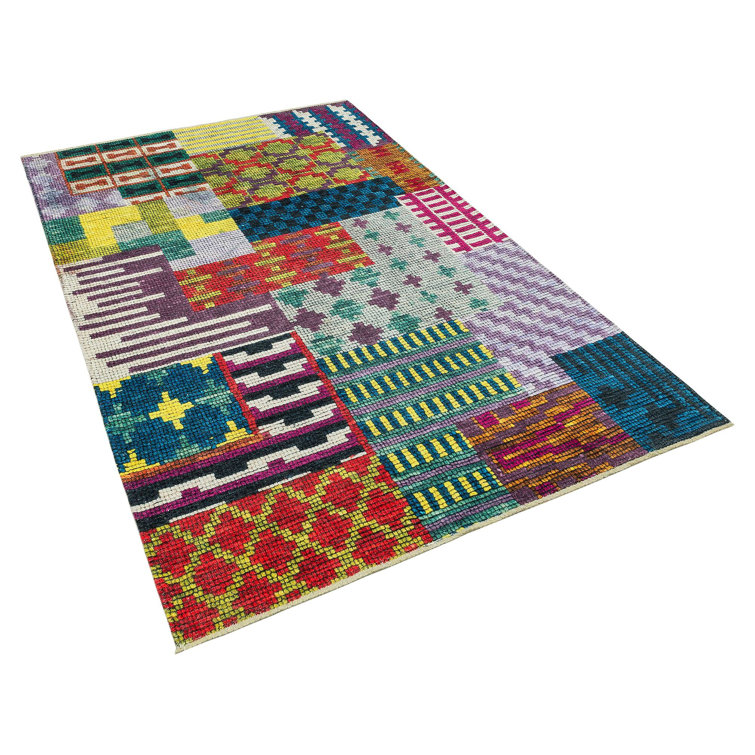 Latitude Vive Widger Amarillo Machine Woven Cotton Blue Rug Wayfair.co.uk